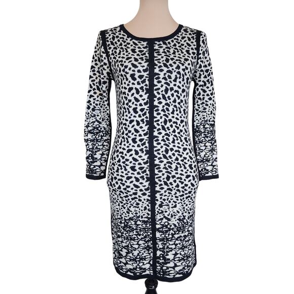 Anthropologie Mya Snow Leopard Jacquard Dress - Picture 1 of 5